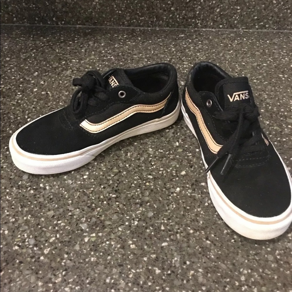 VANS Ward Low Sneakers Size 13 Black Rose Gold